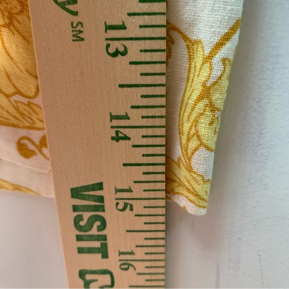 Maison d'Amelie Paris  shorts  Sz 10 linen blend  yellow white belt pleated - Picture 11 of 13